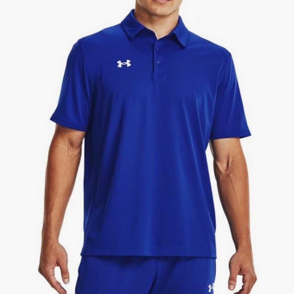 Under Armour Men's Vibrant Blue Polo - Picture 7 of 7